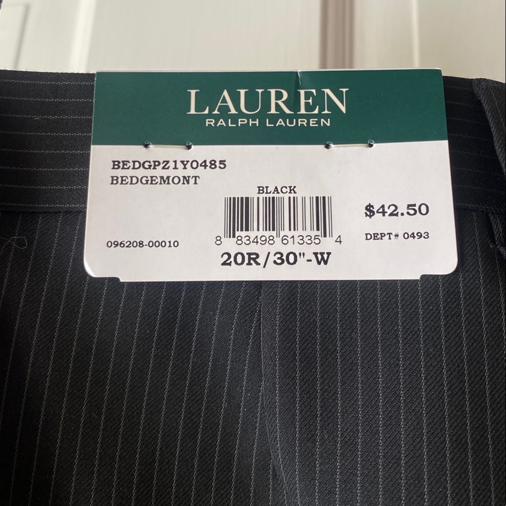 Ralph Lauren Size 20R Black Single-Breasted Suit — NEW WITH TAGS — Never Worn - Picture 3 of 12